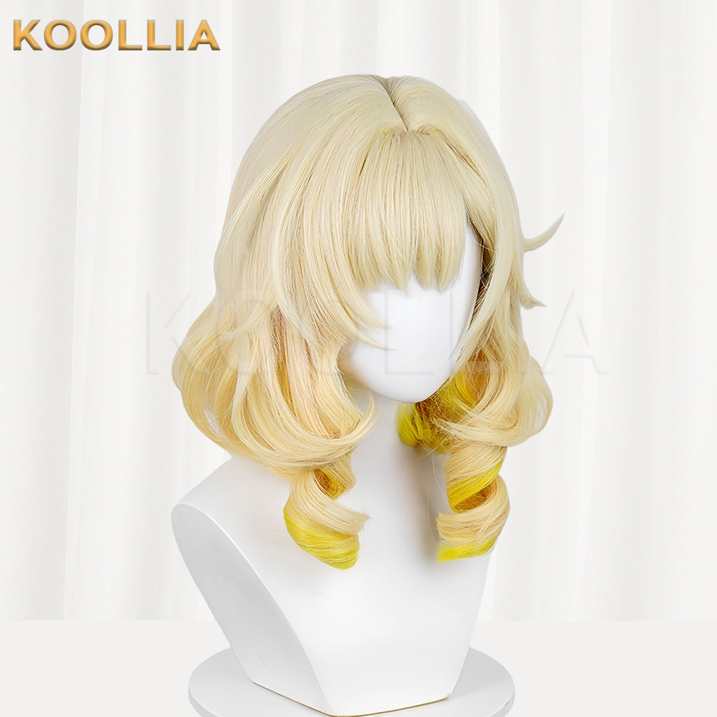 Honkai: Star Rail Aglaea Long Golden Yellow Hair Basic Wig