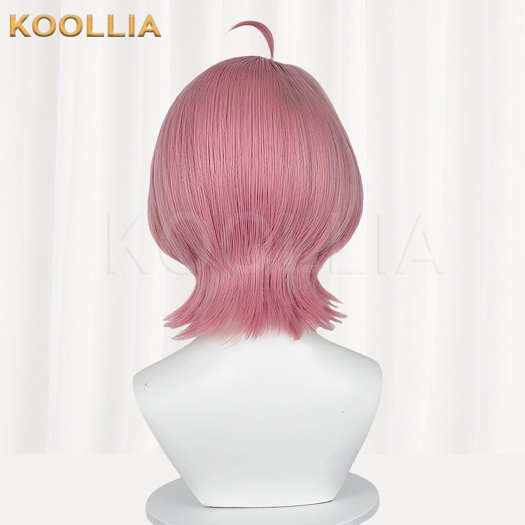 Dandadan Aira Shiratori Basic-Perücke mit kurzen rosa Haaren