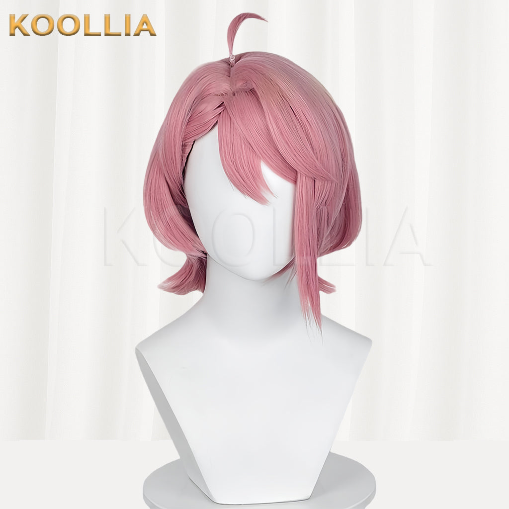 Dandadan Aira Shiratori Basic-Perücke mit kurzen rosa Haaren