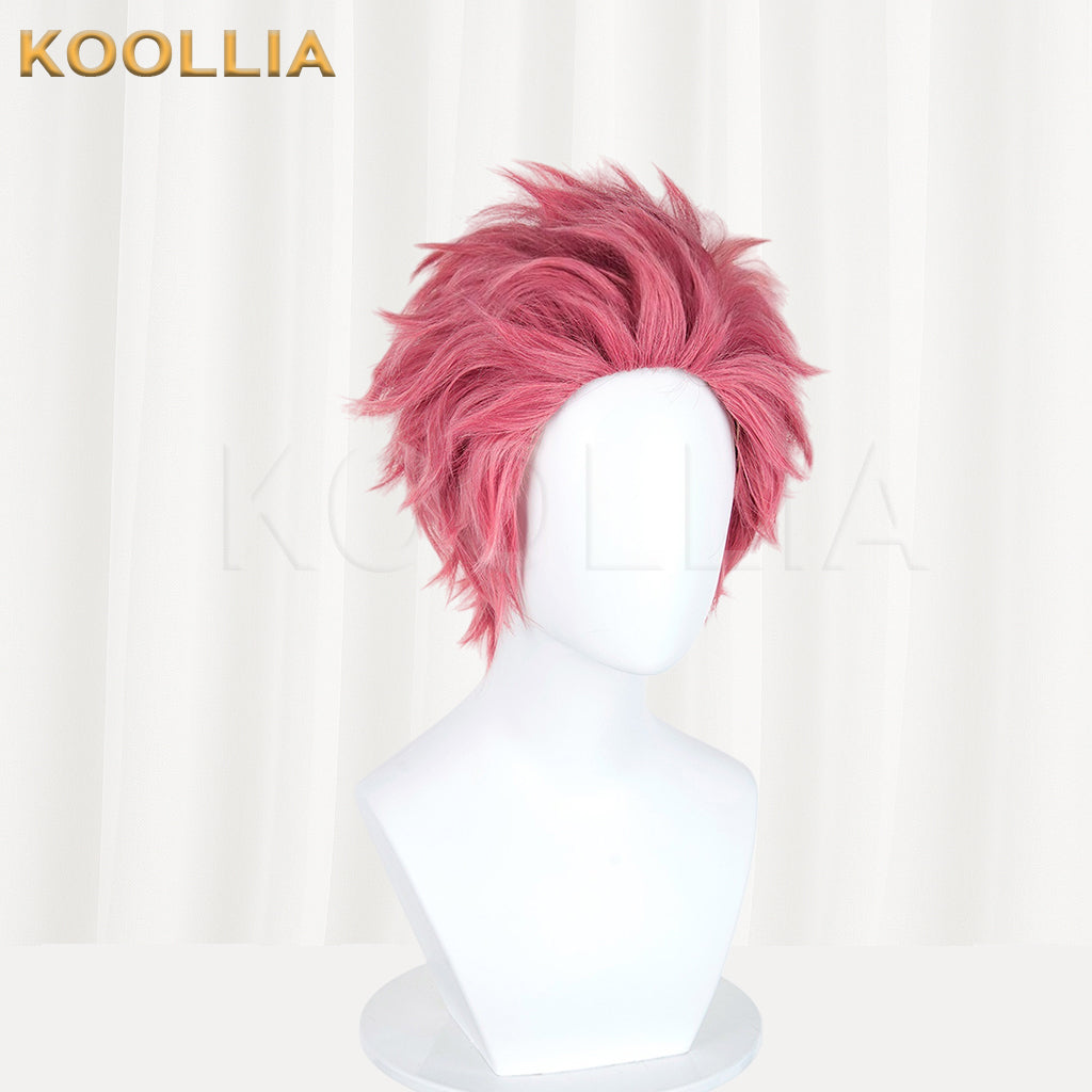 Demon Slayer Akaza Short Pink Hair Basic Wig