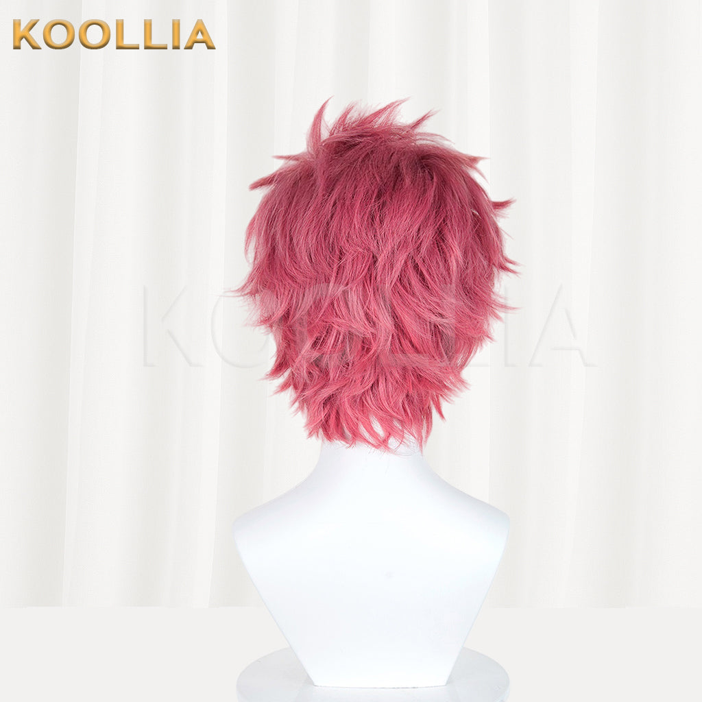 Demon Slayer Akaza Short Pink Hair Basic Wig