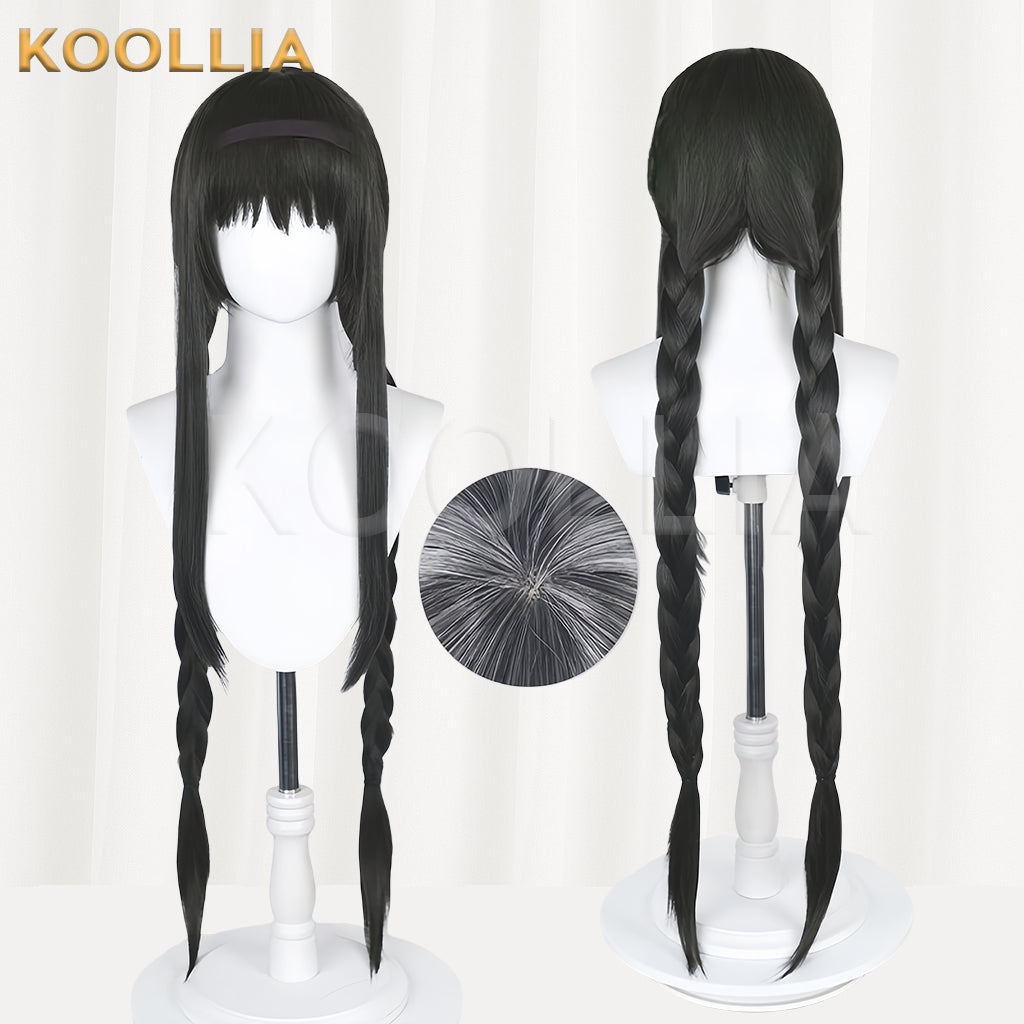 Puella Magi Madoka Magica Akemi Homura Peruca longa preta básica