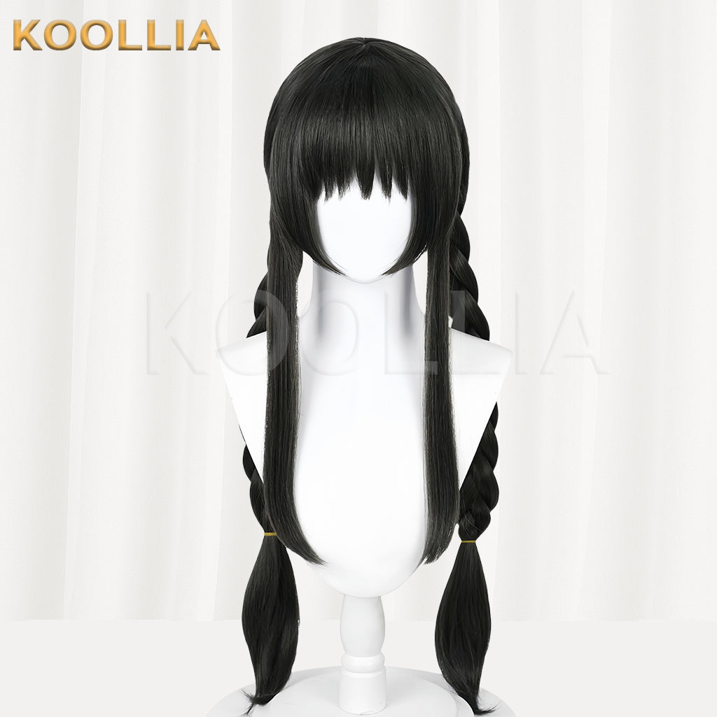Puella Magi Madoka Magica Akemi Homura Peruca longa preta básica