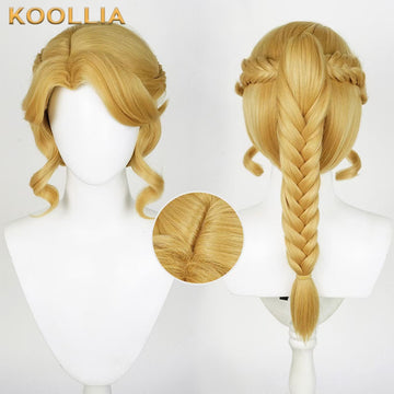 IdentityV Journalist Alice DeRoss Long Dark Golden Hair Basic Wig - KOOLLIA
