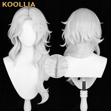 IdentityV Hermit Alva Lorenz Long Silver White Hair Basic Wig - KOOLLIA