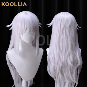 Super Mario Kingboo Long Silver Purple Hair Basic Wig - KOOLLIA