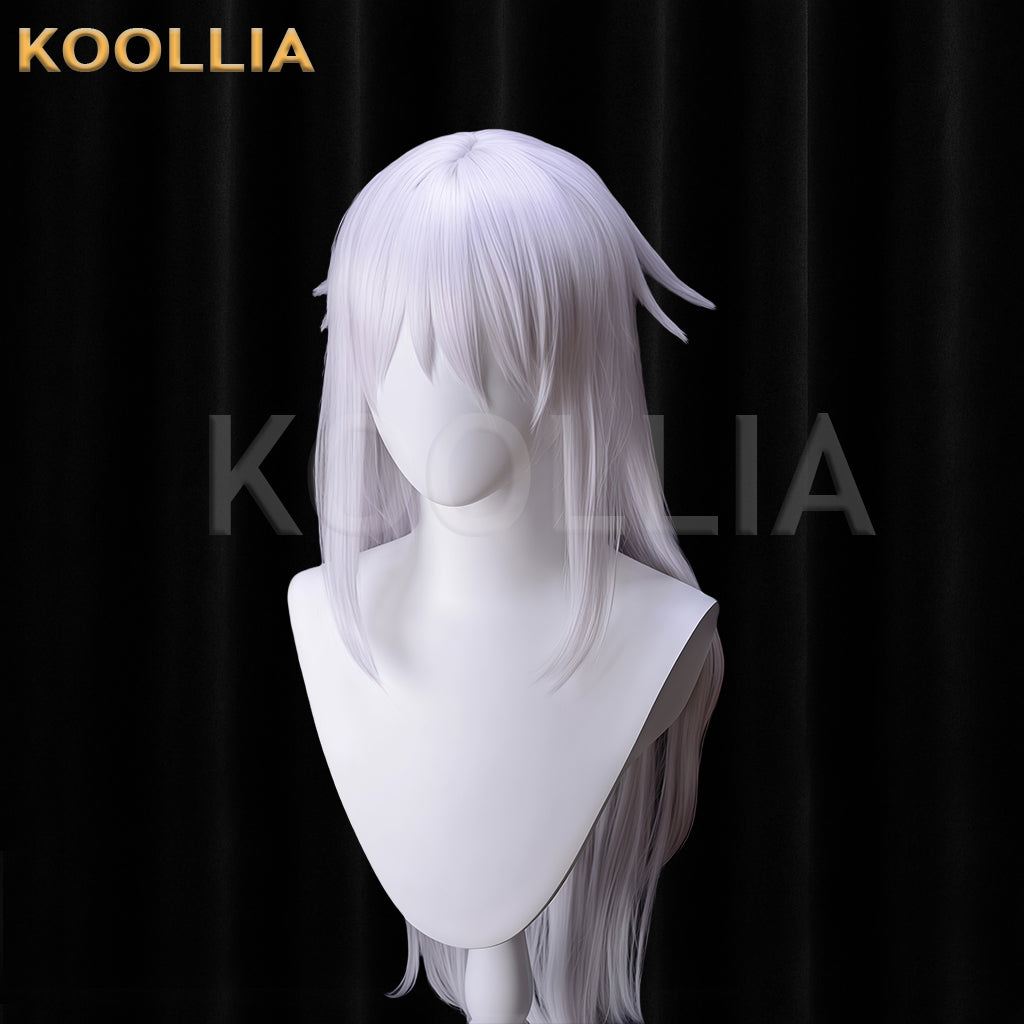 Super Mario Kingboo Long Silver Purple Hair Basic Wig