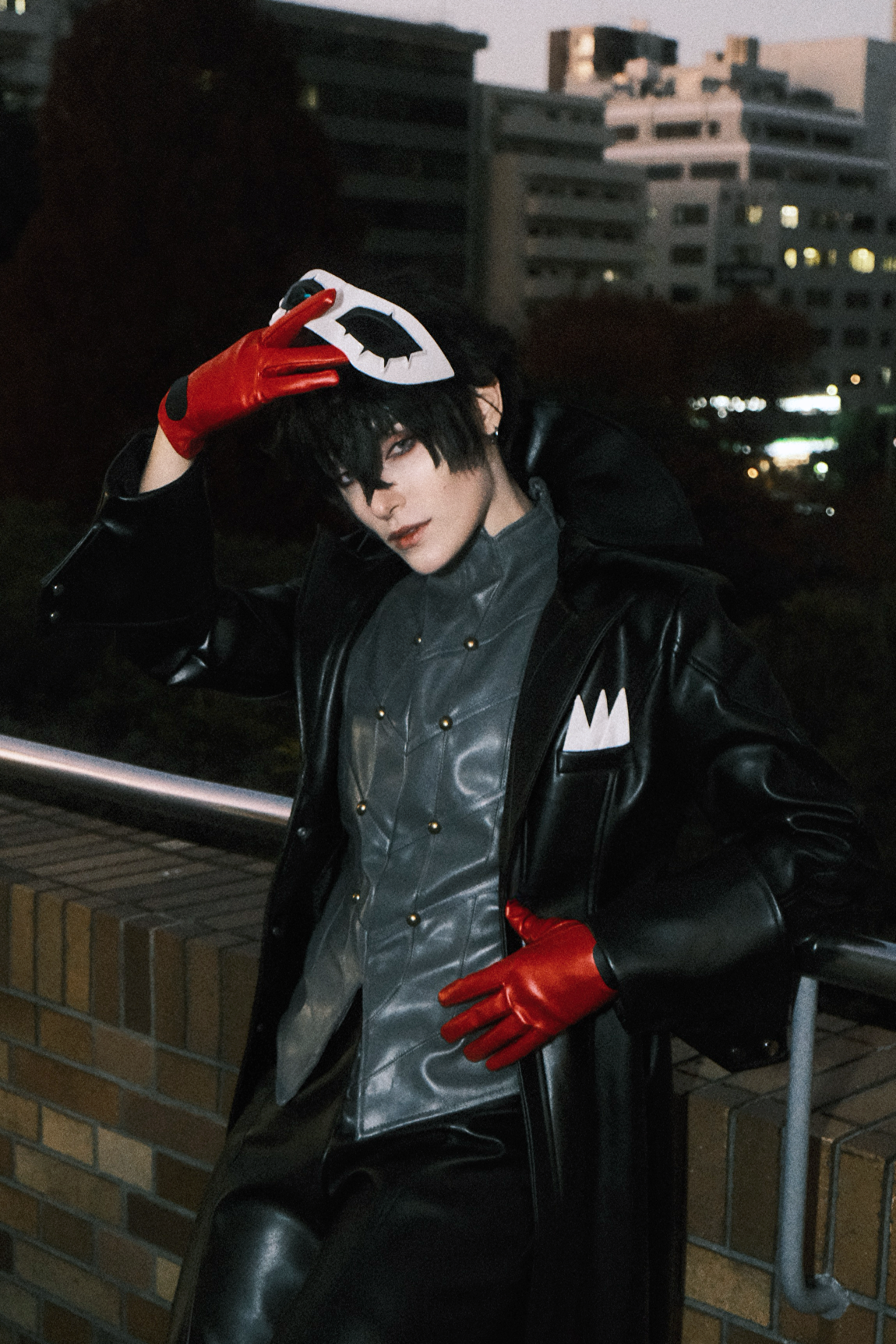 Persona 5 Amamiya Ren Short Black Hair Basic Wig