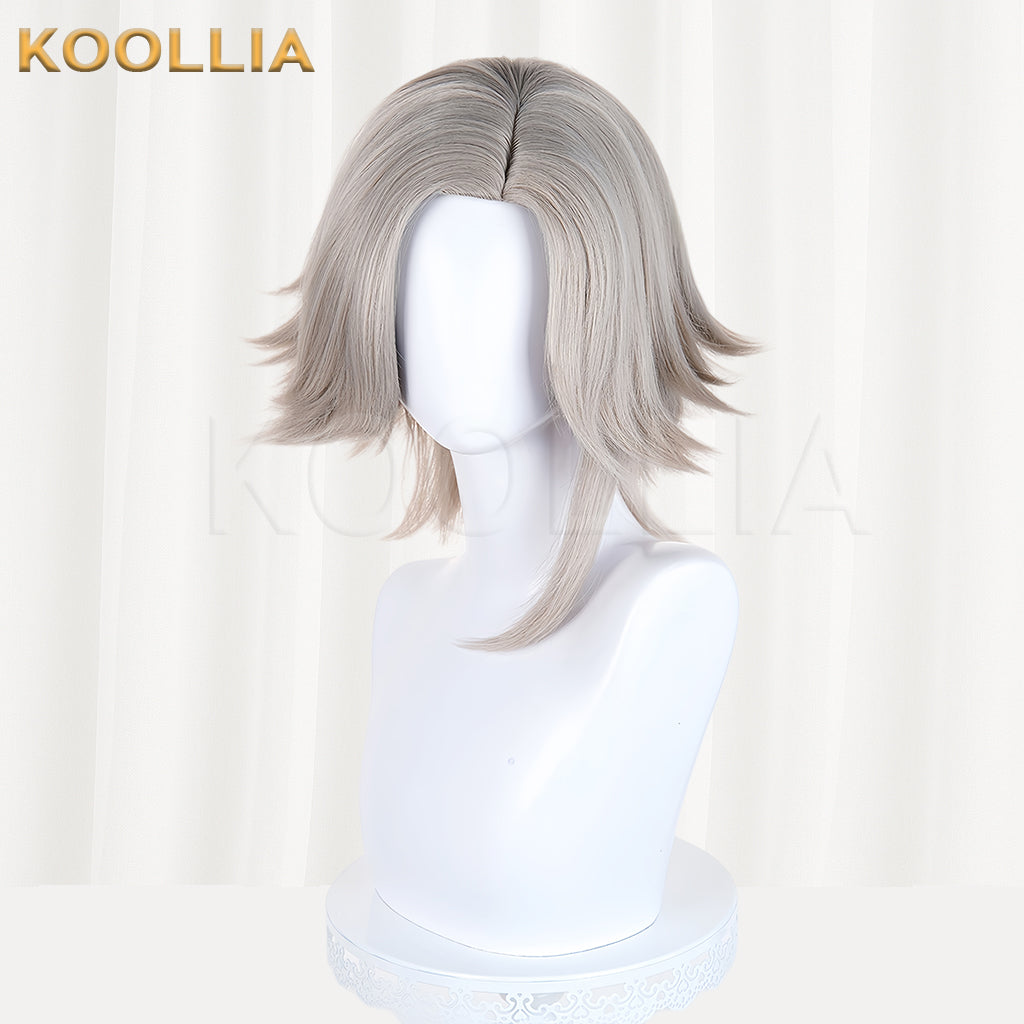 The Hundred Line-Last Defense Academy Aotsuki Eito Short Gray Hair Basic Wig