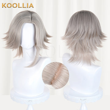 The Hundred Line-Last Defense Academy Aotsuki Eito Short Gray Hair Basic Wig - KOOLLIA