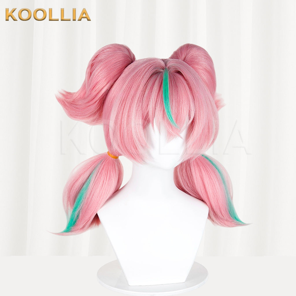 Zenless Zone Zero Aria Long Pink Green Hair Basic Wig