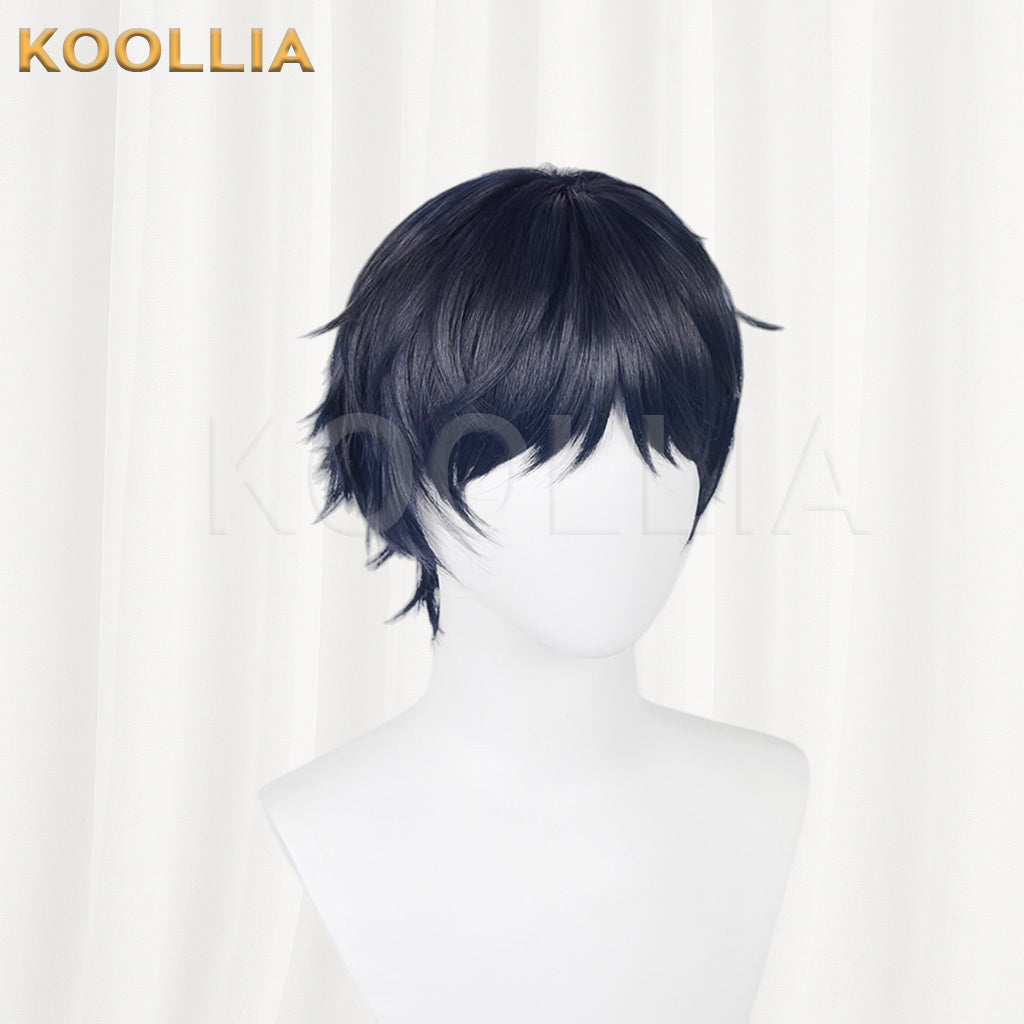 Your Lie in April Arima Kousei Short Black Blue Hair Basic Wig
