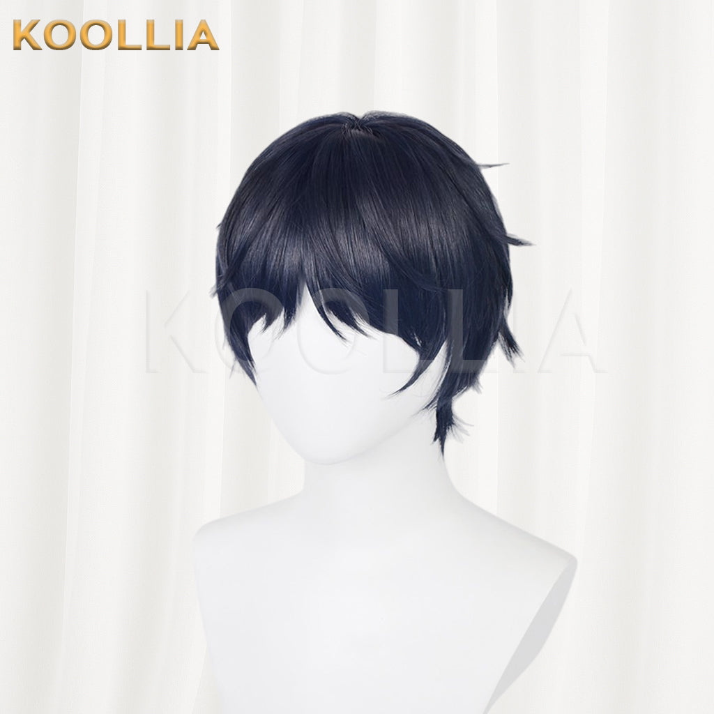 Your Lie in April Arima Kousei Short Black Blue Hair Basic Wig