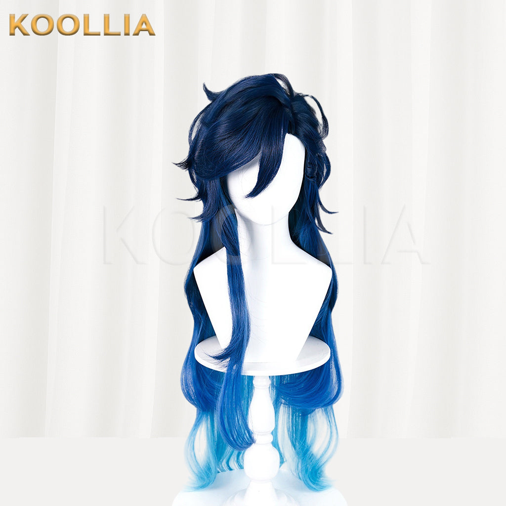 Honor of Kings Augran Long Blue Hair Basic Wig
