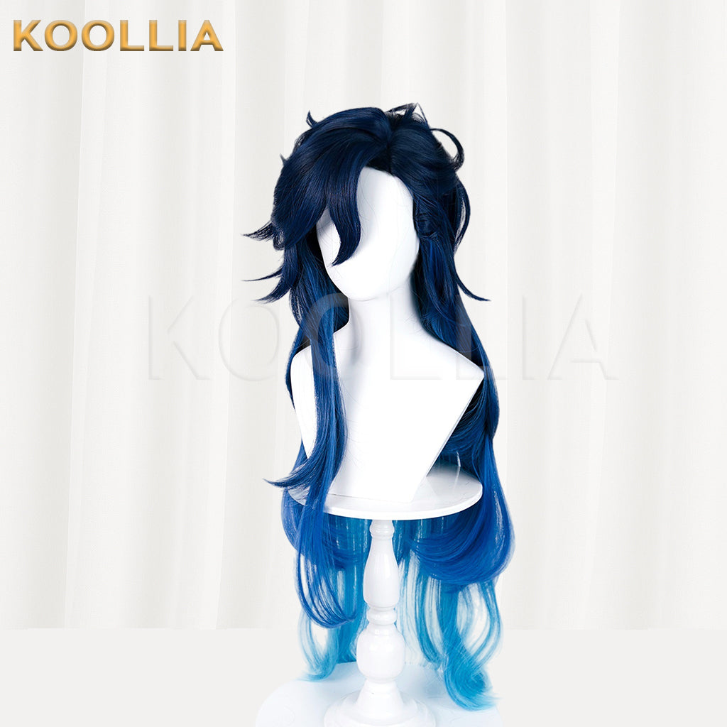 Honor of Kings Augran Long Blue Hair Basic Wig