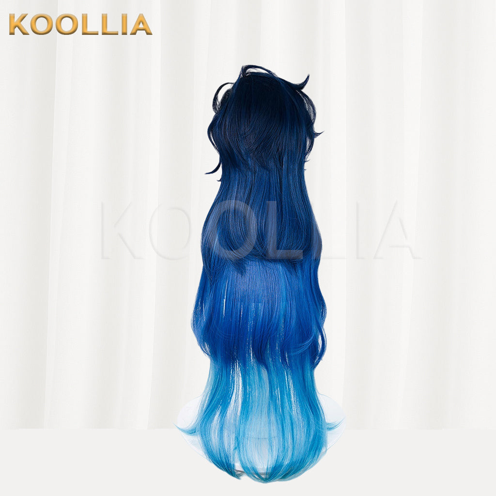 Honor of Kings Augran Long Blue Hair Basic Wig