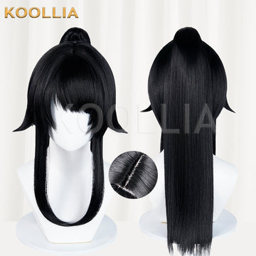 Yandere Simulator Ayano Aishi Long Black Hair Basic Wig - KOOLLIA