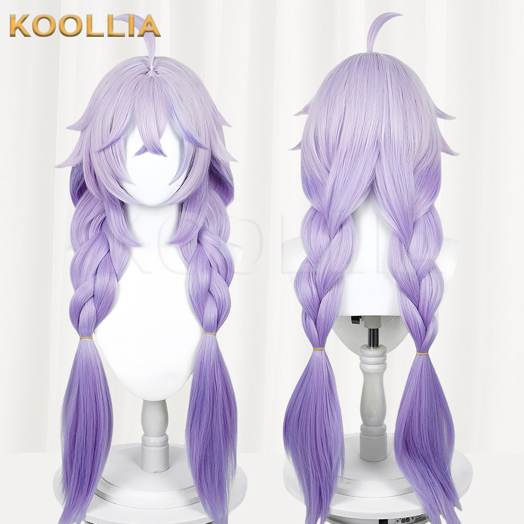 Honkai: Star Rail Bailu Long Purple Hair Basic Wig