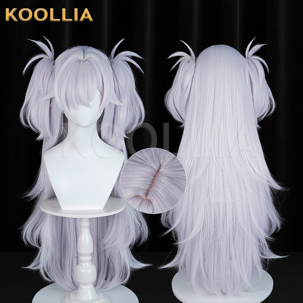 Blue Archive Itagaki Kanoe Long Silver Gray Hair Basic Wig KOOLLIA