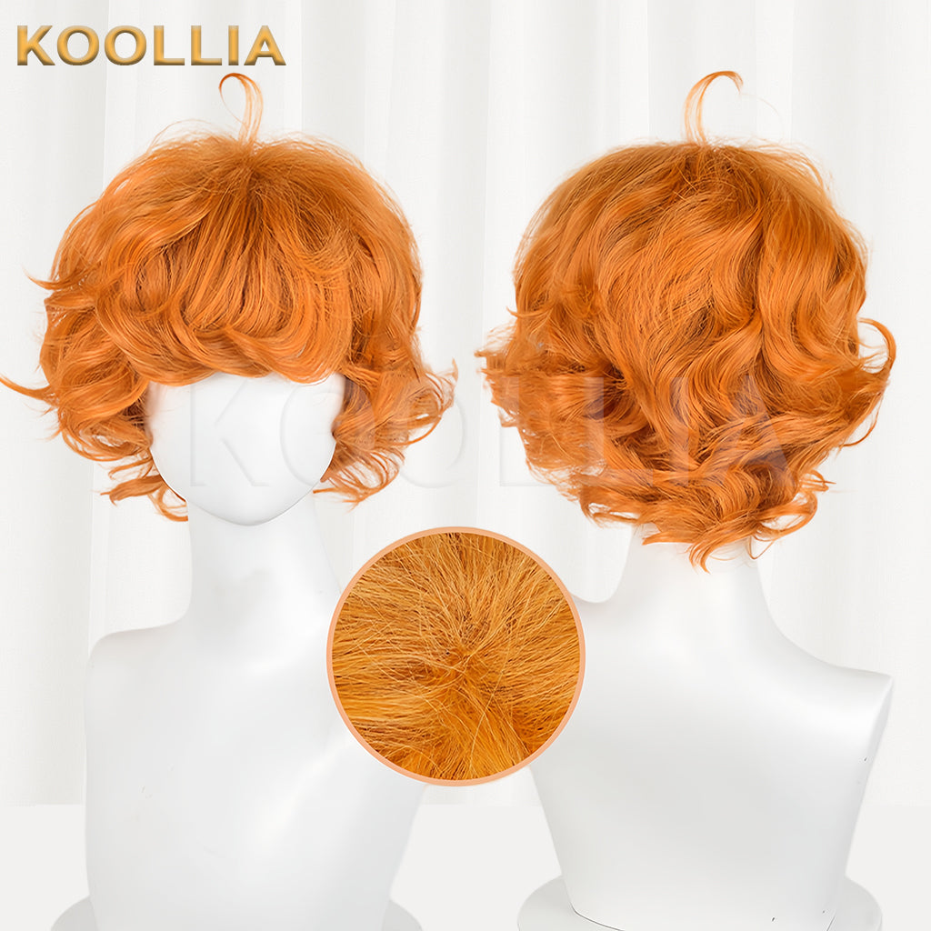 Panty & Strumpf mit Strumpfgürtel Kurze kurze orange Haare Basic Perücke