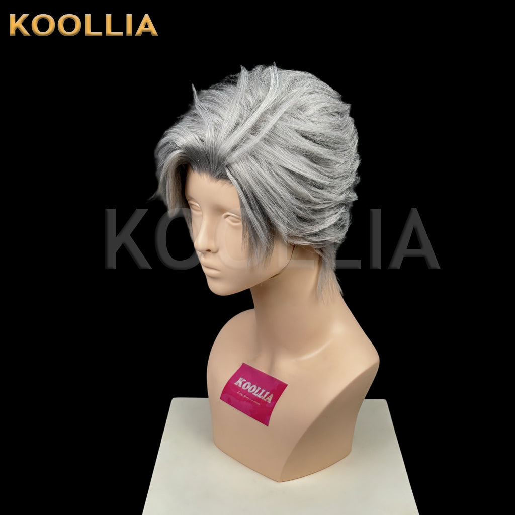 Love and Deepspace Sylus Short Silver Grey Hair Styled Basic Wig