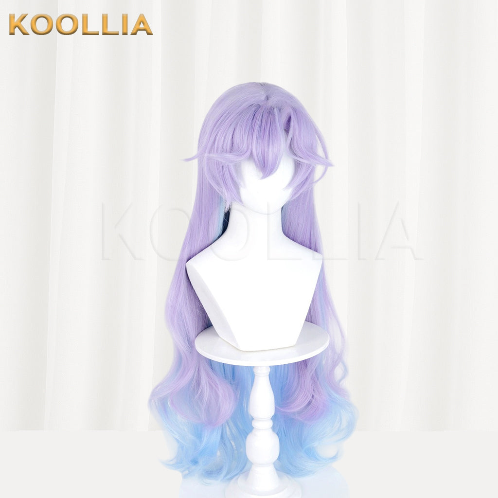 Wuthering Waves Cantarella Long Purple Blue Hair Basic Wig
