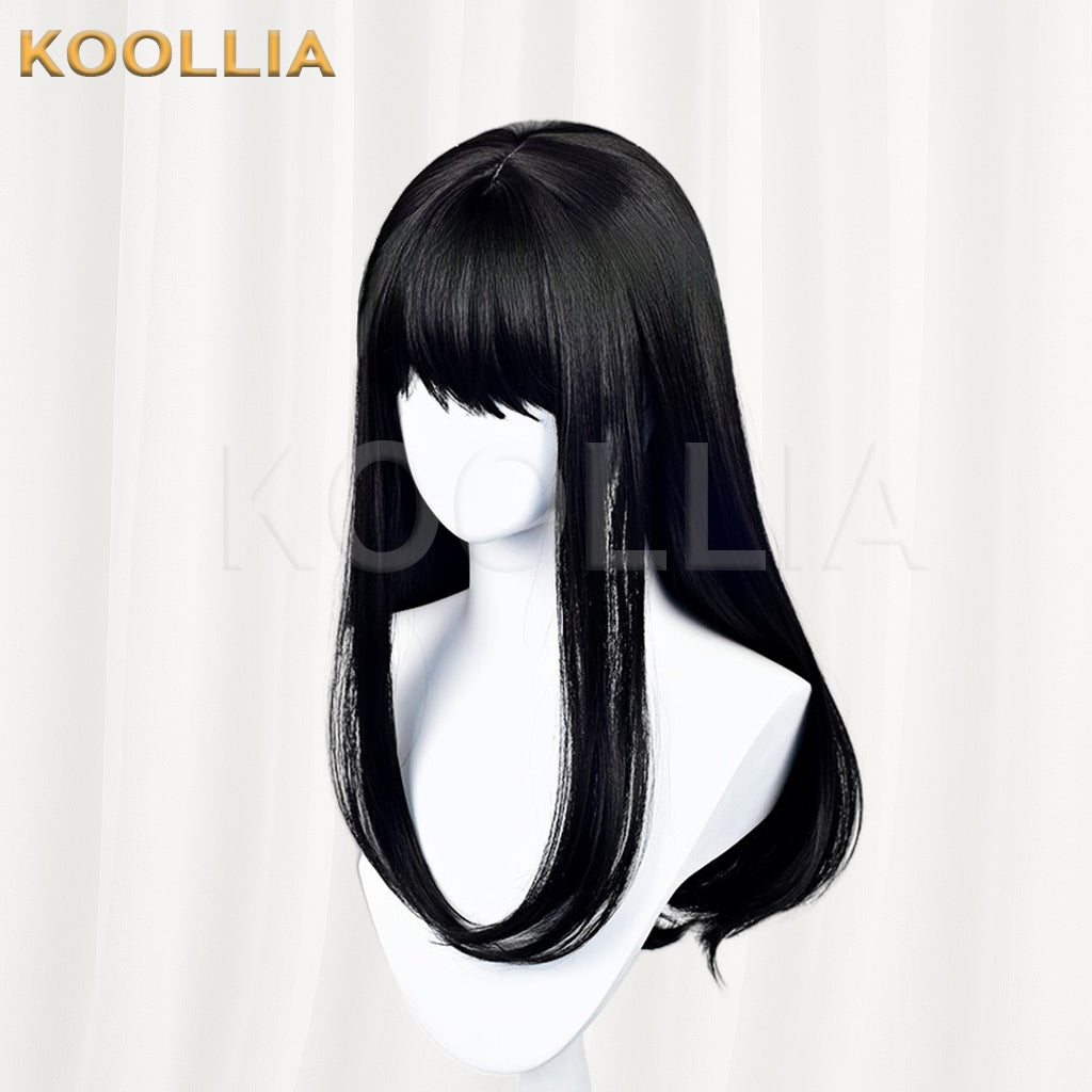 Chainsaw Man Mitaka Asa Long Black Hair Basic Wig KOOLLIA