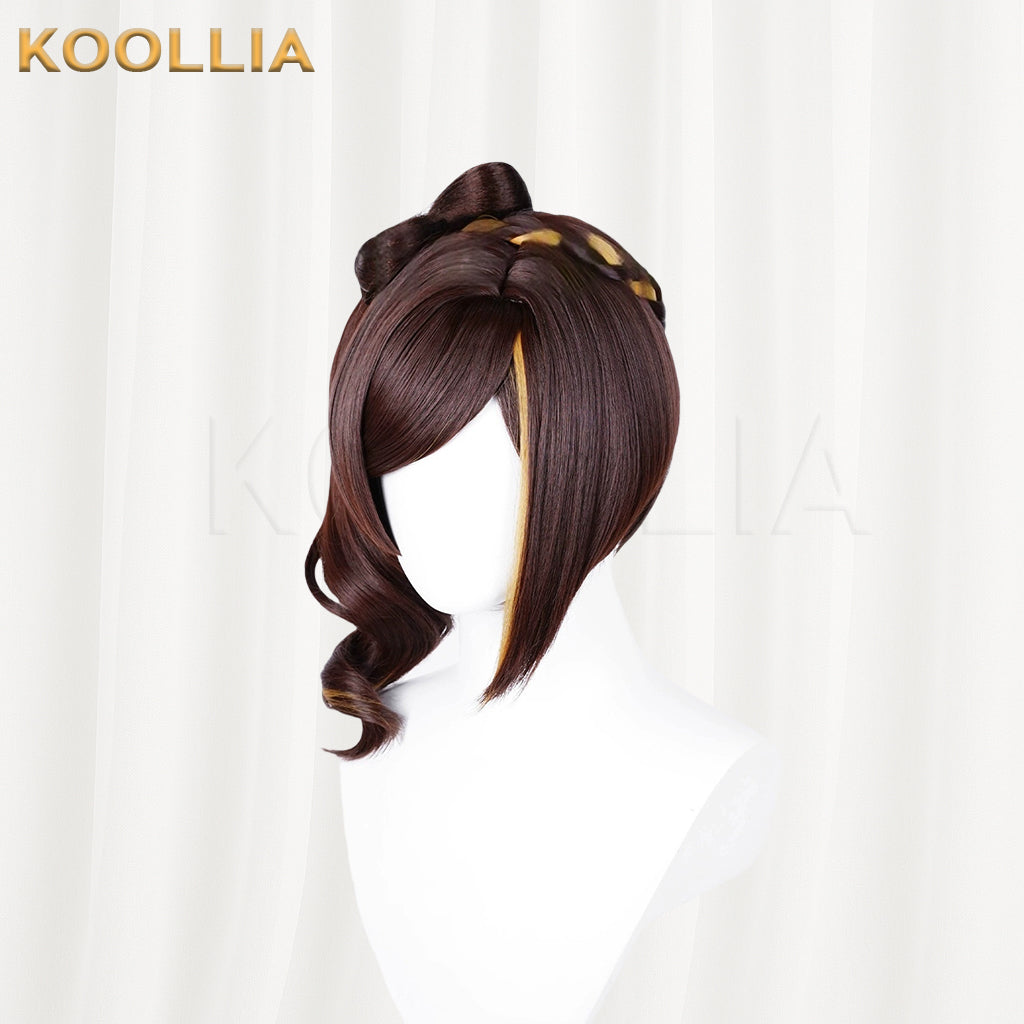 Genshin Impact Chiori Long Brown Hair Basic Wig
