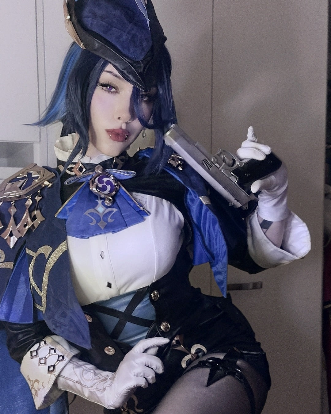 Genshin Impact Clorinde Long Purple Hair Basic Wig