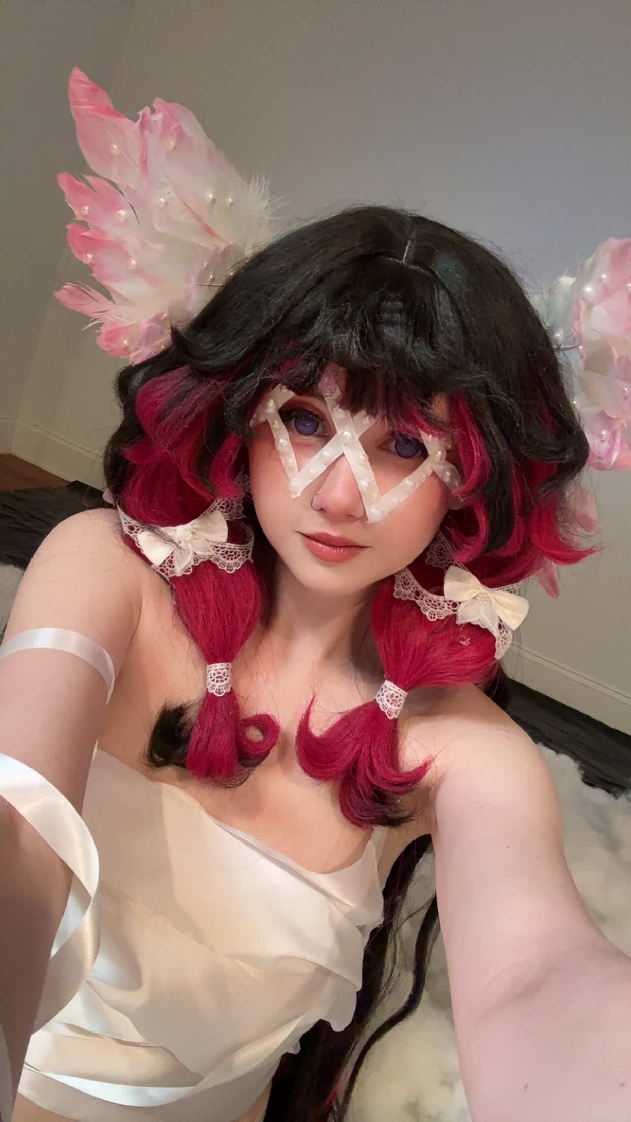 Genshin Impact Columbina Lange Mix-Haar-Basisperücke