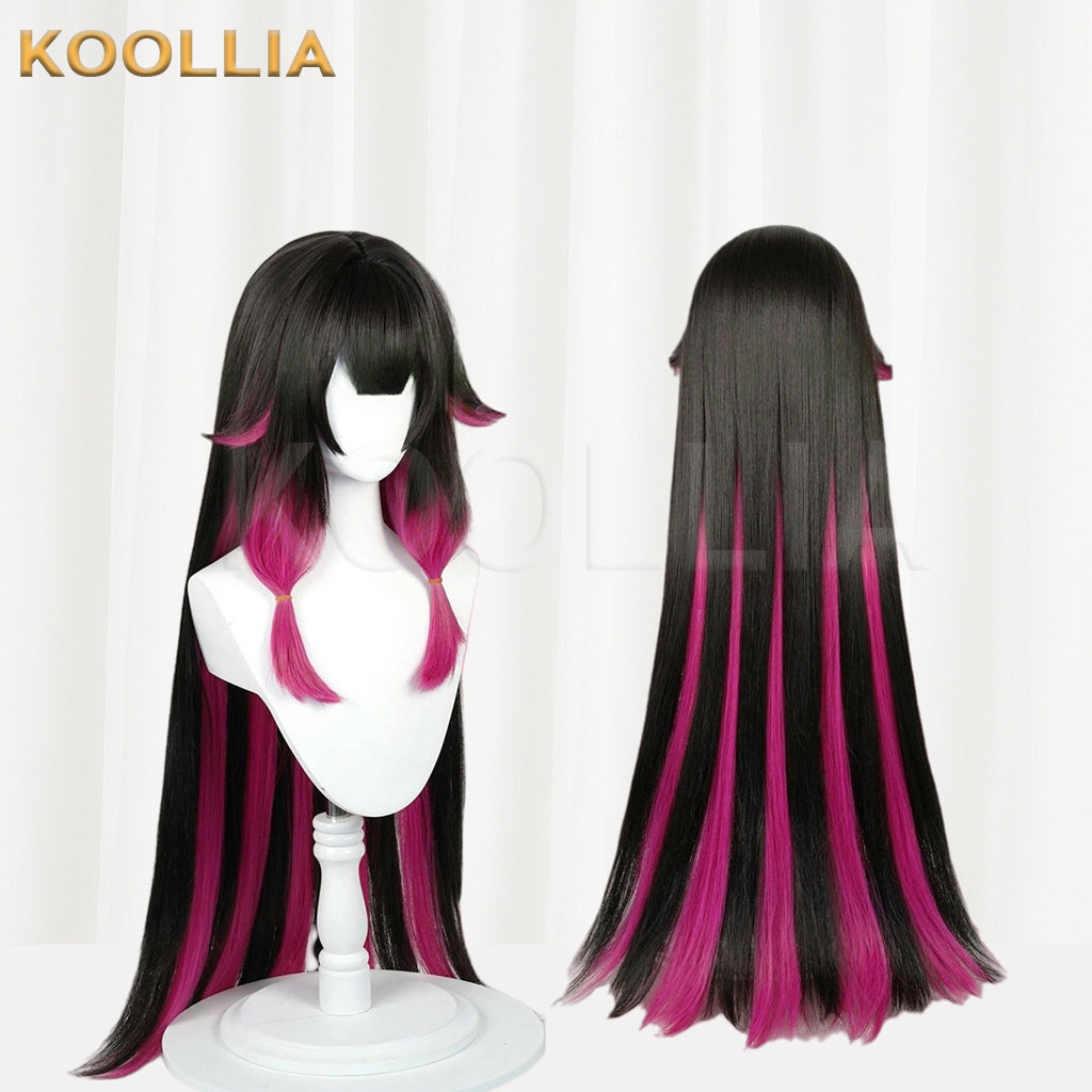 Genshin Impact Columbina Long Mix Hair Peruca Básica