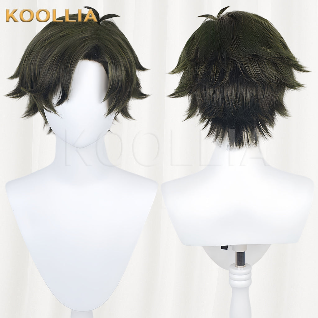 SPY¡ÁFAMILY Damian Short Olive Green Hair Basic Wig
