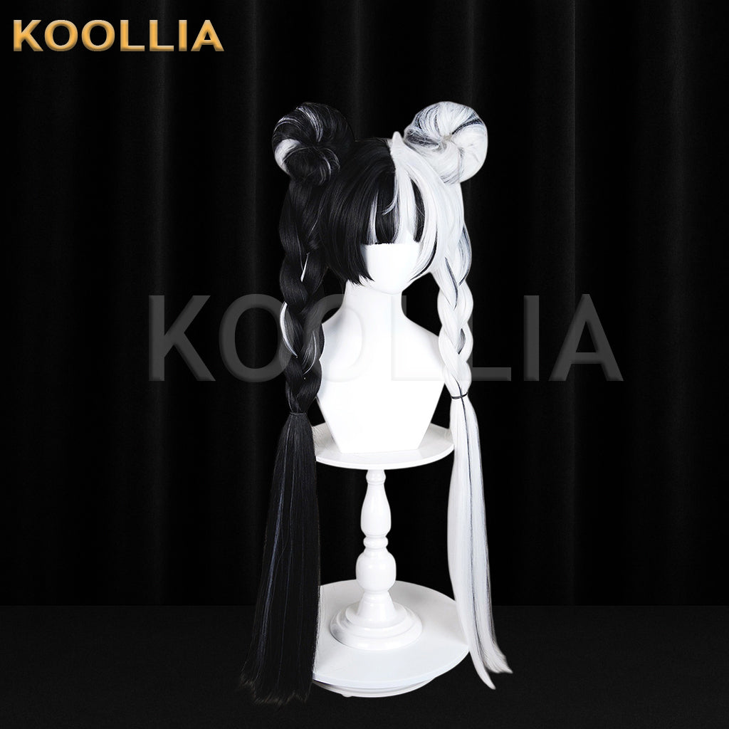 Zenless Zone Zero Dialyn Long Black White Hair Basic Wig