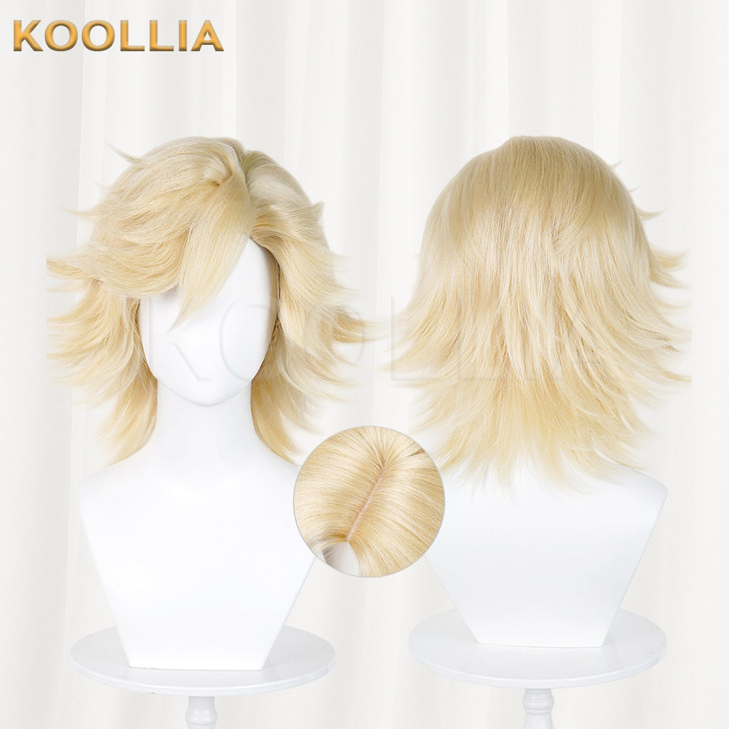 Demon Slayer Douma Short Blonde Hair Basic Wig