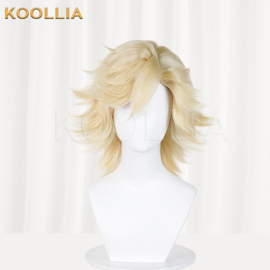 Demon Slayer Douma Short Blonde Hair Basic Wig