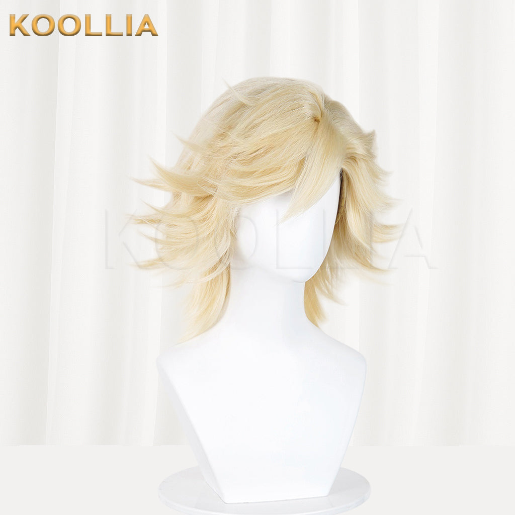 Demon Slayer Douma Short Blonde Hair Basic Wig