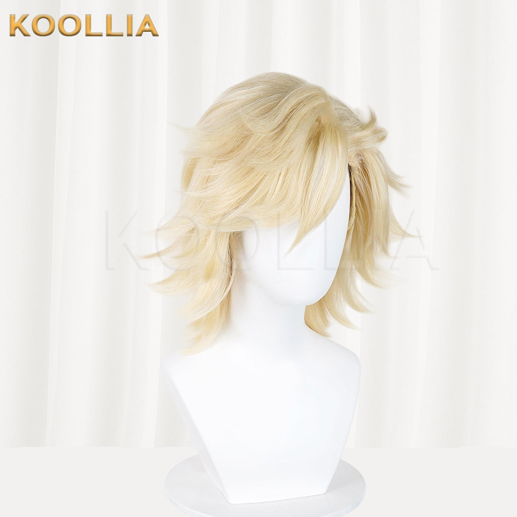 Demon Slayer Douma Short Blonde Hair Basic Wig