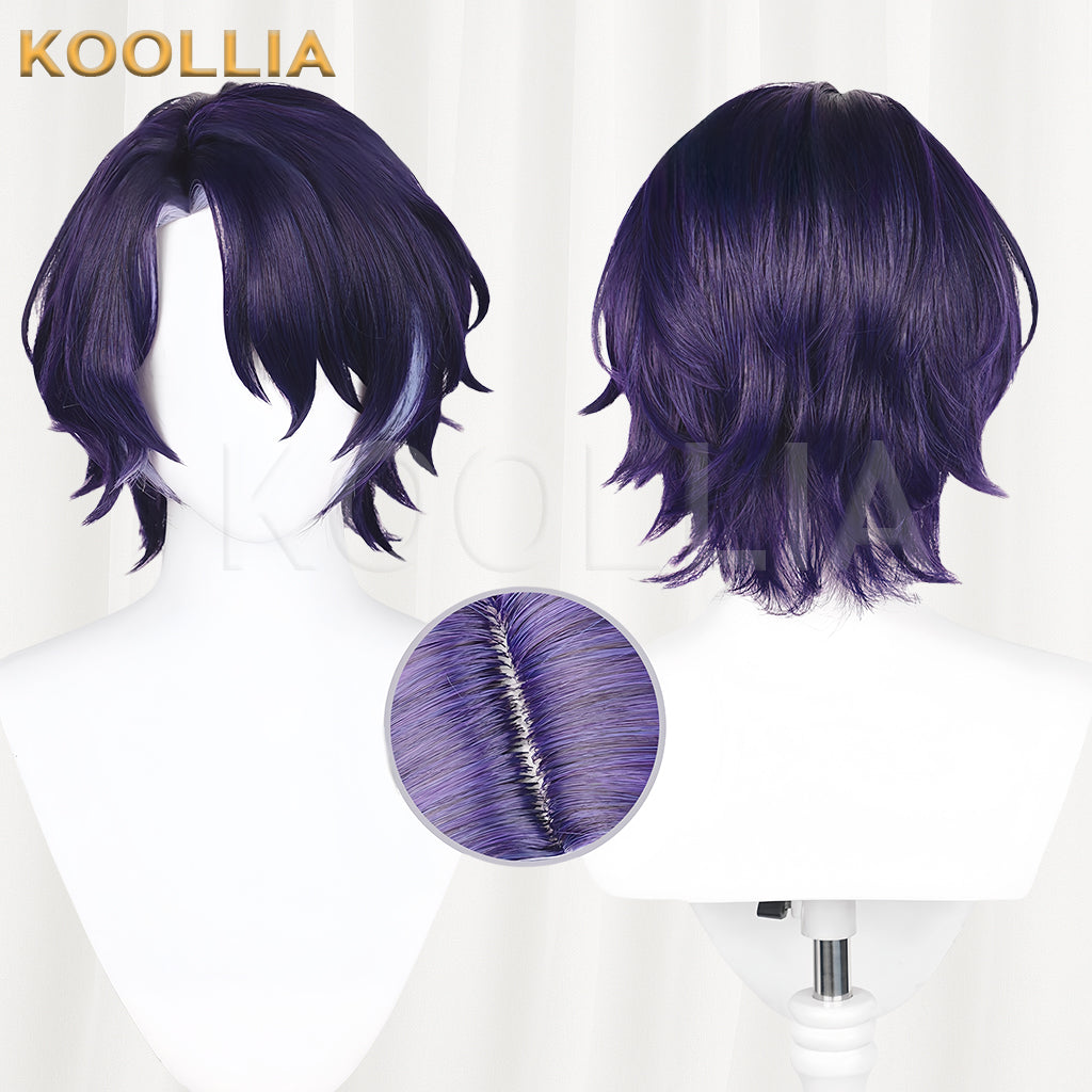 Honkai: Star Rail Dr.Ratio Short Purple Hair Basic Wig