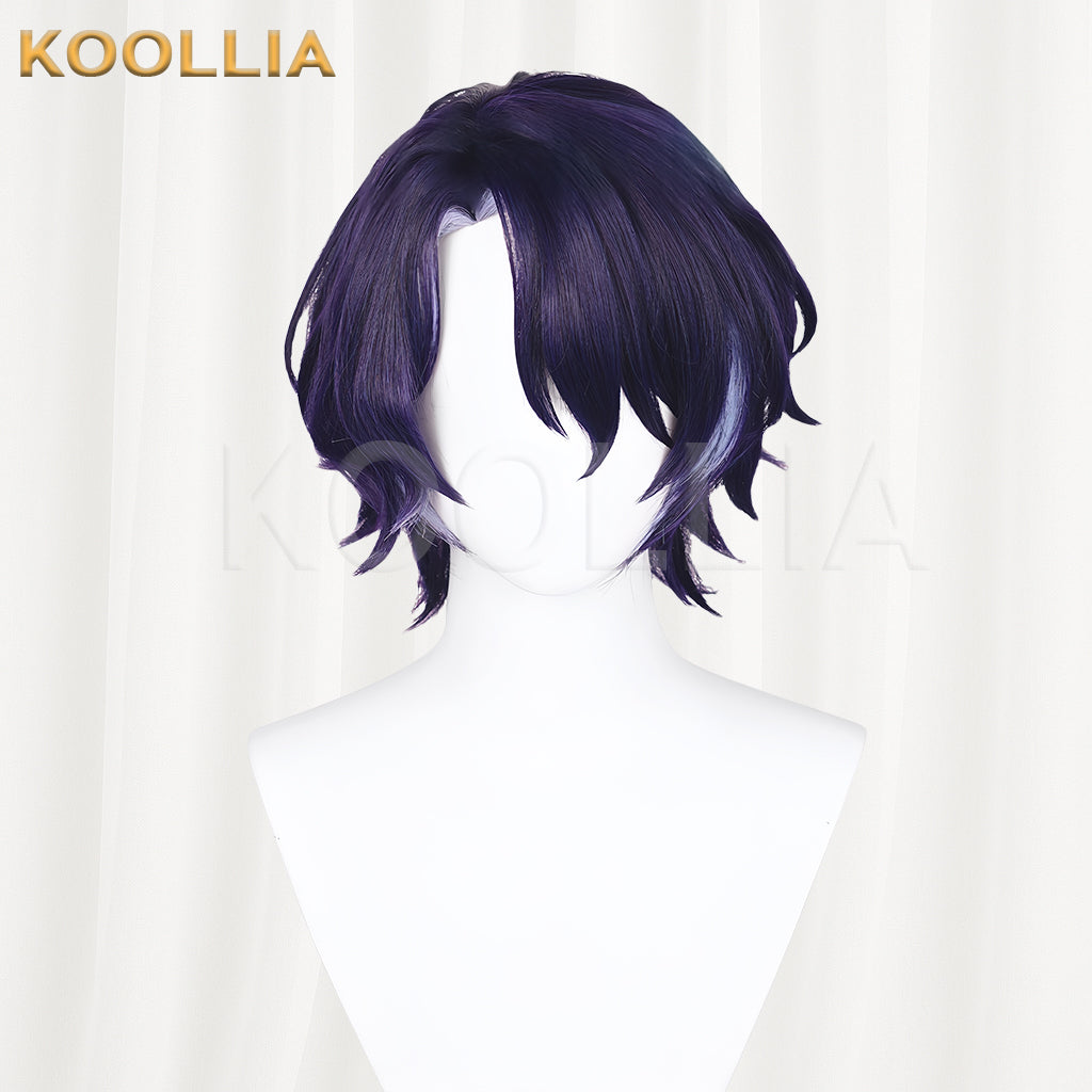 Honkai: Star Rail Dr.Ratio Short Purple Hair Basic Wig