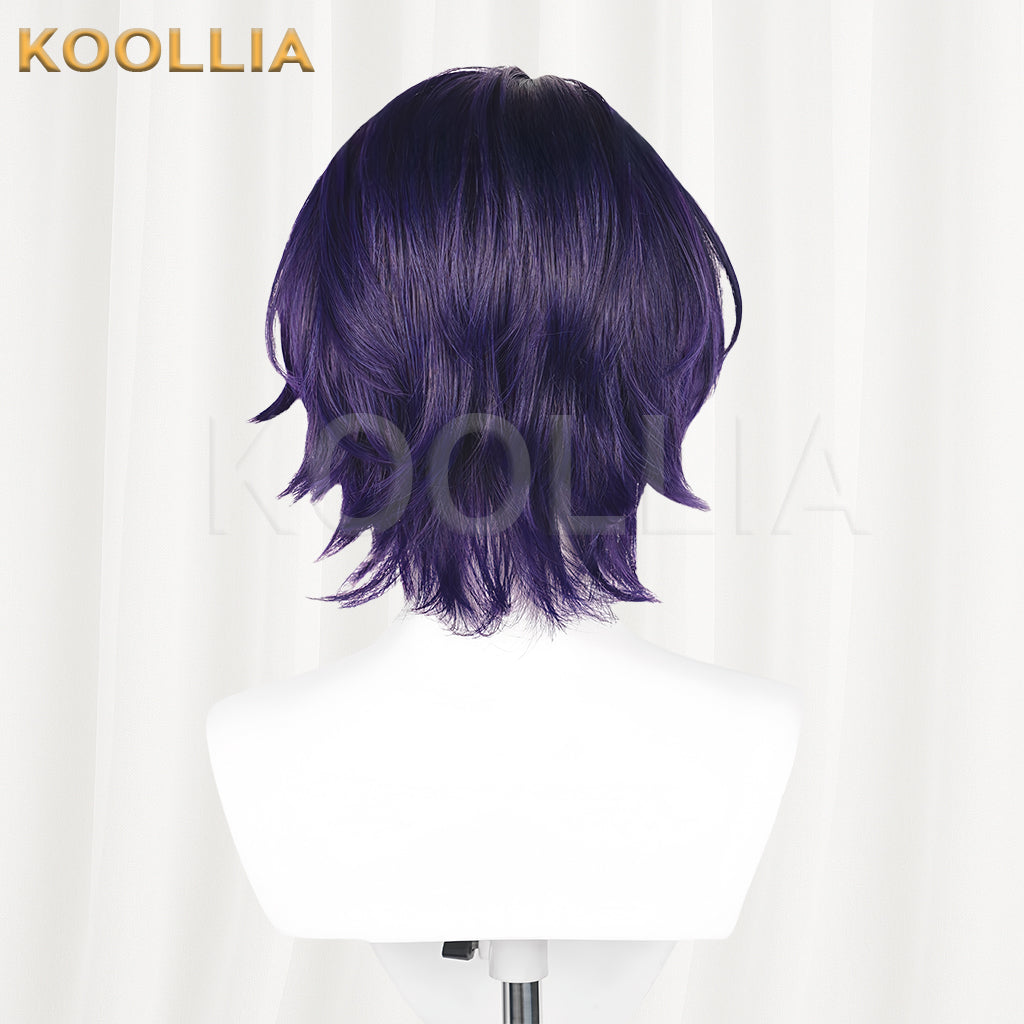 Honkai: Star Rail Dr.Ratio Short Purple Hair Basic Wig