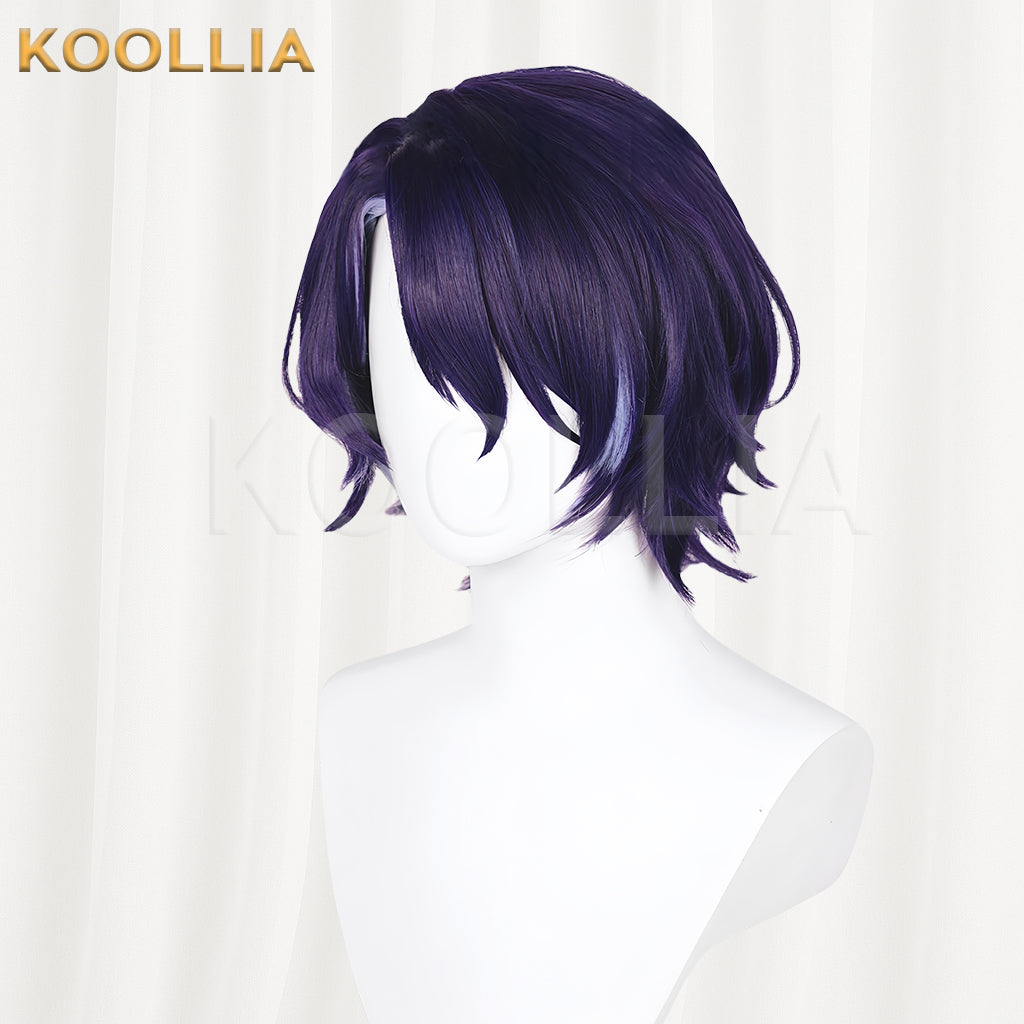 Honkai: Star Rail Dr.Ratio Short Purple Hair Basic Wig