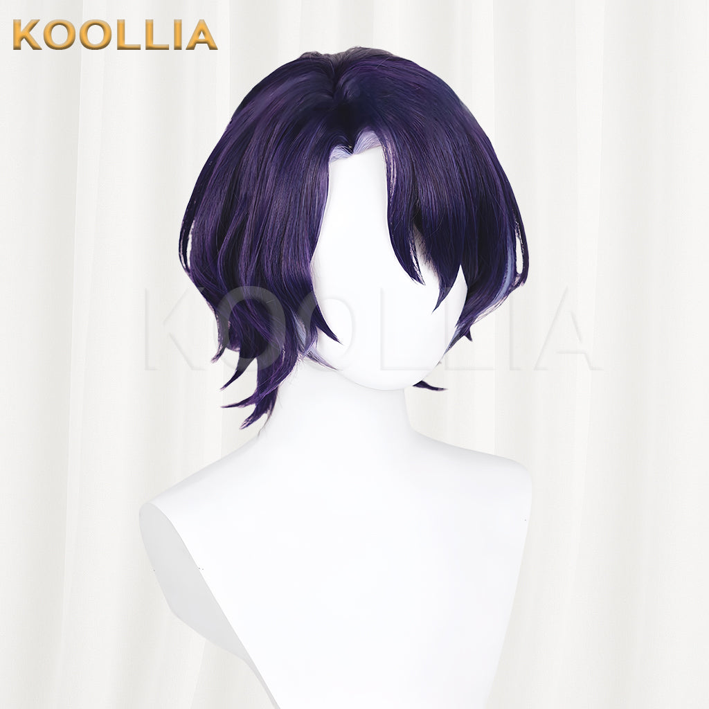 Honkai: Star Rail Dr.Ratio Short Purple Hair Basic Wig