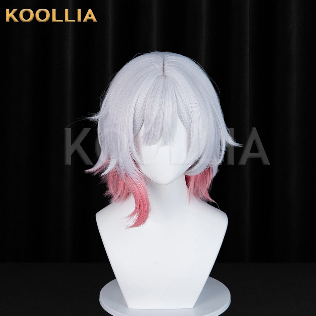 Magical Girl’s Witch Trial Emma Sakuraha Short Sliver Pink Hair Basic Wig