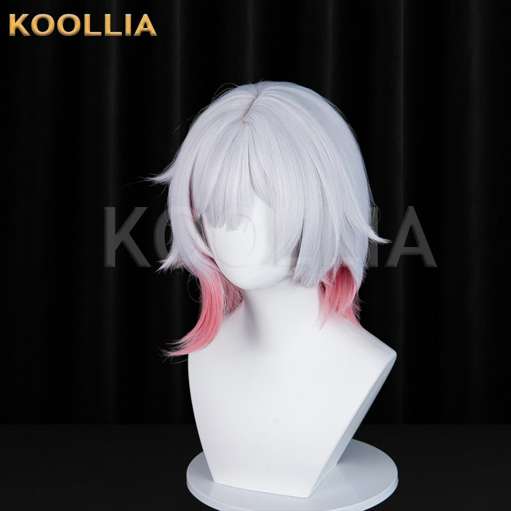 Magical Girl’s Witch Trial Emma Sakuraha Short Sliver Pink Hair Basic Wig