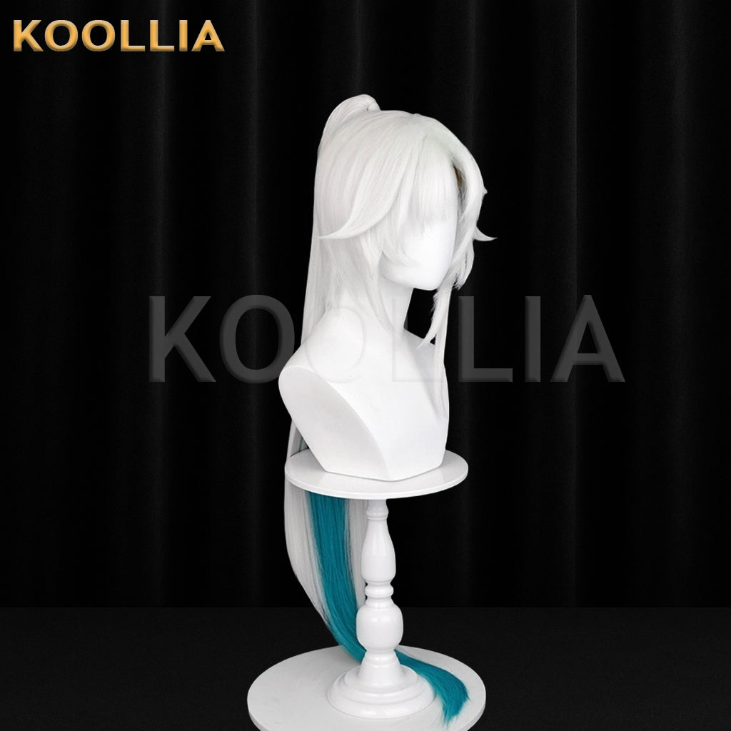 Honkai: Star Rail Feixiao Long Grey Blue Hair Basic Wig