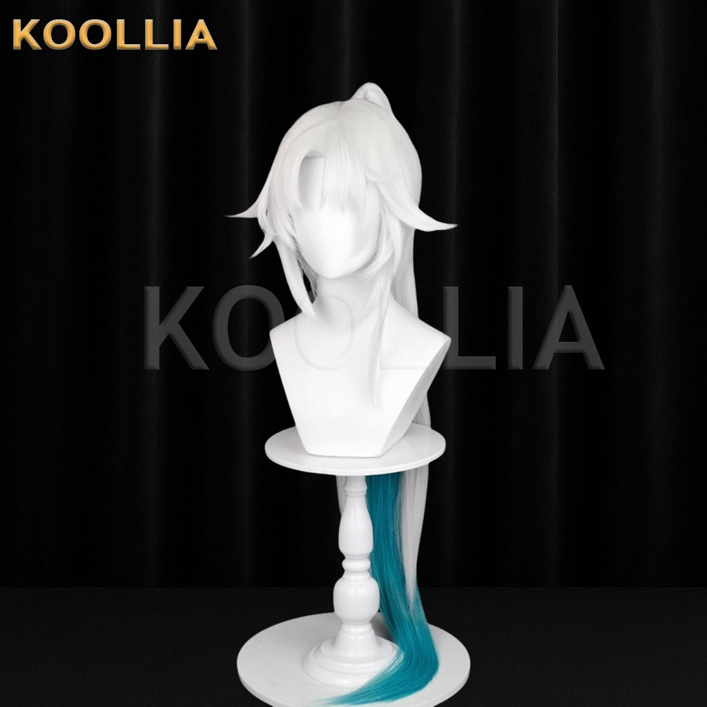 Honkai: Star Rail Feixiao Long Grey Blue Hair Basic Wig
