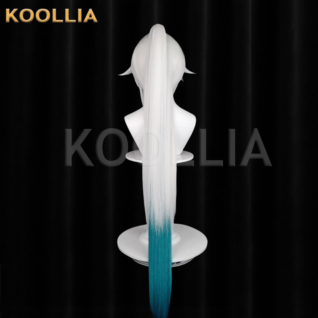 Honkai: Star Rail Feixiao Long Grey Blue Hair Basic Wig