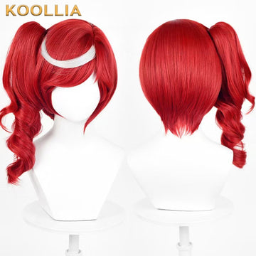 IdentityV Priestess Fiona Crimson Long Red Hair Basic Wig - KOOLLIA