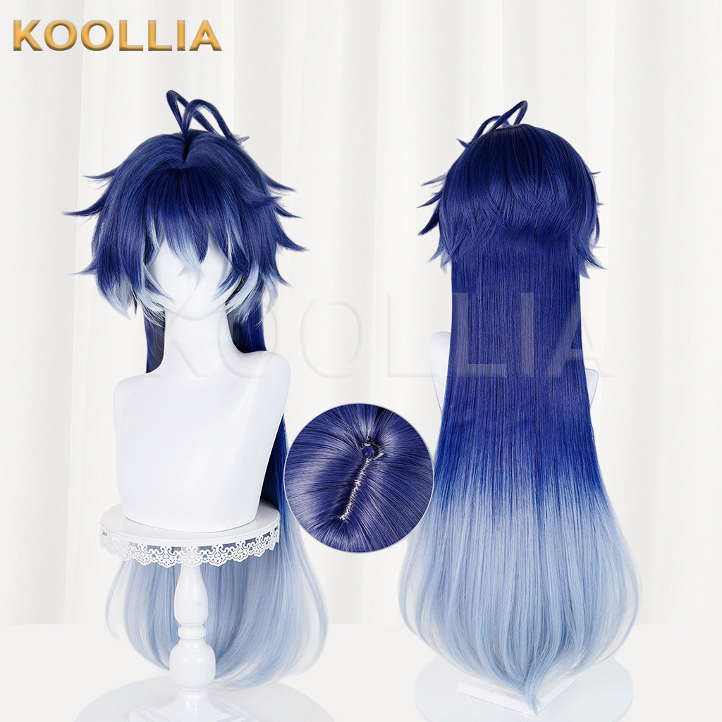 Genshin Impact Flins Long Blue Hair Basic Wig