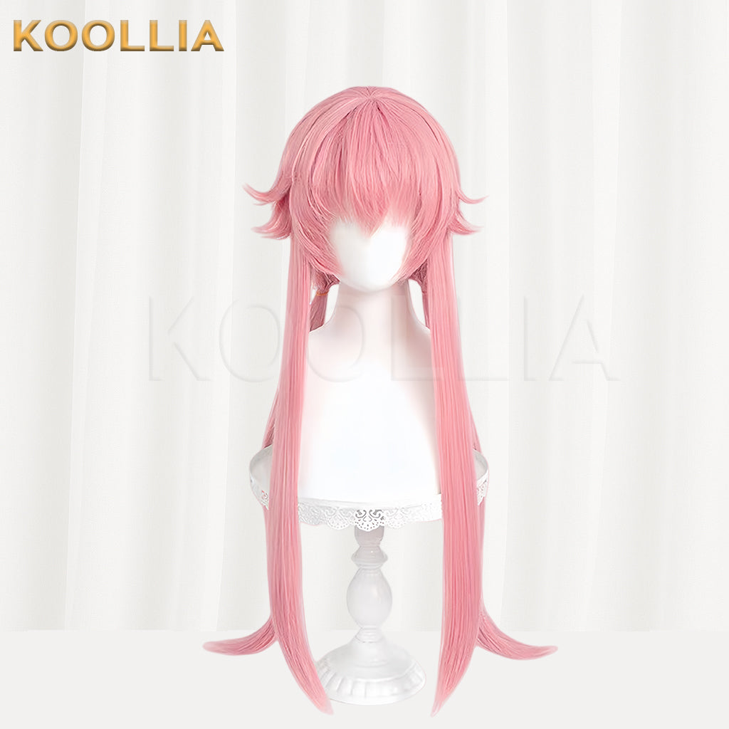Future Diary Gasai Yuno Long Pink Hair Basic Wig